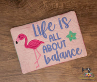 ITH Life Balance Flamingo Mug Rug