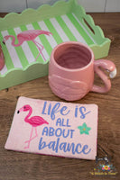 ITH Life Balance Flamingo Mug Rug