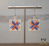 FSL Quilt Block Earrings