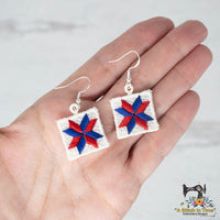 FSL Quilt Block Earrings
