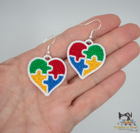 Autism Heart Earrings