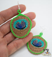 FSL Peacock Feather Earrings