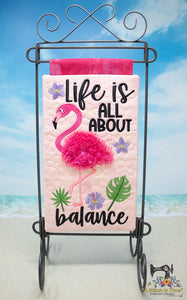 ITH Life Balance Flamingo Mini Quilt