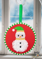 ITH Fringe Snowman Ornament