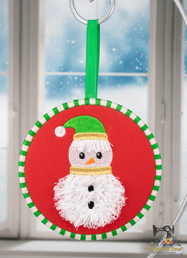 ITH Fringe Snowman Ornament