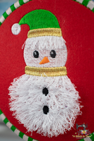 ITH Fringe Snowman Ornament
