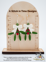 FSL Mistletoe Earrings with FSL Bow