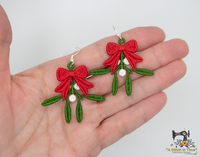 FSL Mistletoe Earrings with FSL Bow