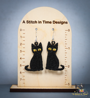 FSL Black Cat Earrings