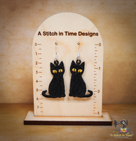 FSL Black Cat Earrings