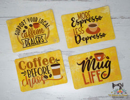 ITH Coffee Themed Mug Rug Bundle