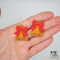 FSL Christmas Bell Earrings and FSL Mini Bow Set