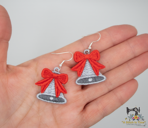 FSL Christmas Bell Earrings and FSL Mini Bow Set