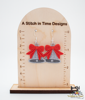 FSL Christmas Bell Earrings and FSL Mini Bow Set