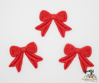 FSL Christmas Bow Earrings and FSL Mini Bow Set