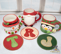 ITH Retro Monogram Coaster Set