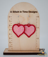 FSL & Mylar Iridescent Heart Earrings