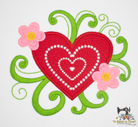 Blooming Heart Applique