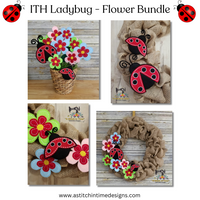 ITH Ladybug - Flower Feltie Bundle