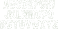 Mummy Applique Font Set
