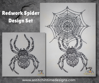 Redwork Spider Set