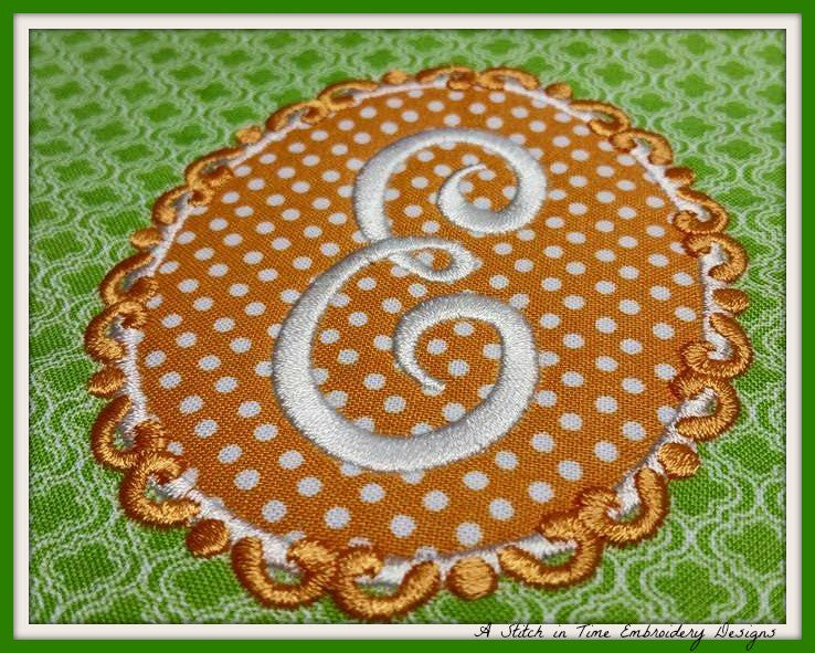 Monogram Applique Set 1 | A Stitch in Time Embroidery Designs