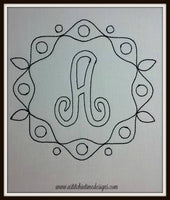 Scroll Monogram Coloring Set