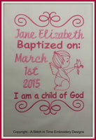 5x7 Baptism Announcement Template