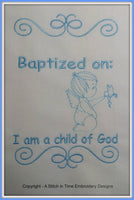 5x7 Baptism Announcement Template