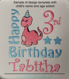 5x7 Dino Birthday Template