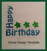 4 x 4 Stars Birthday Template