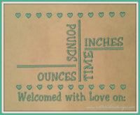 6x10 Birth Announcement Template