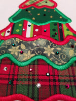 Patchwork Christmas Tree Applique - Fits 6x10 hoops