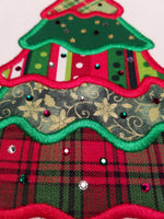 Patchwork Christmas Tree Applique - Fits 6x10 hoops