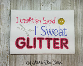 I Sweat Glitter Applique