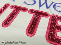 I Sweat Glitter Applique