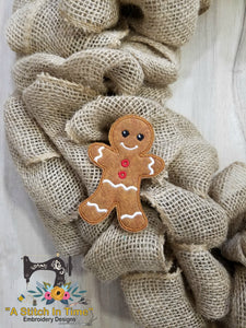 ITH Wreath Decor Gingerbread Man (4x4 Hoops)