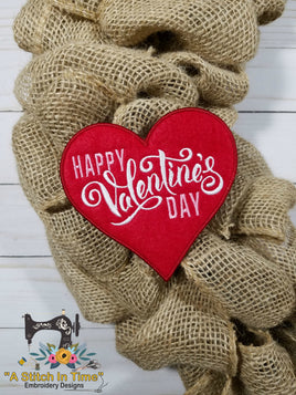 ITH Wreath Decor Valentines Day Heart (5x7 or 6x6 hoops)