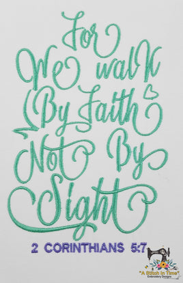 2 Corinthians 5:7 for 5x7 hoops