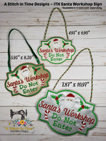 ITH Santa's Workshop Sign (fits most 5x7 hoops)