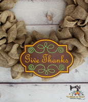 ITH Give Thanks (fits most 6x10 hoops)