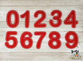 ITH "Handstitched" Round Number Set