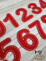 ITH "Handstitched" Round Number Set