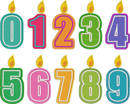Mylar Number Candle Set - Small