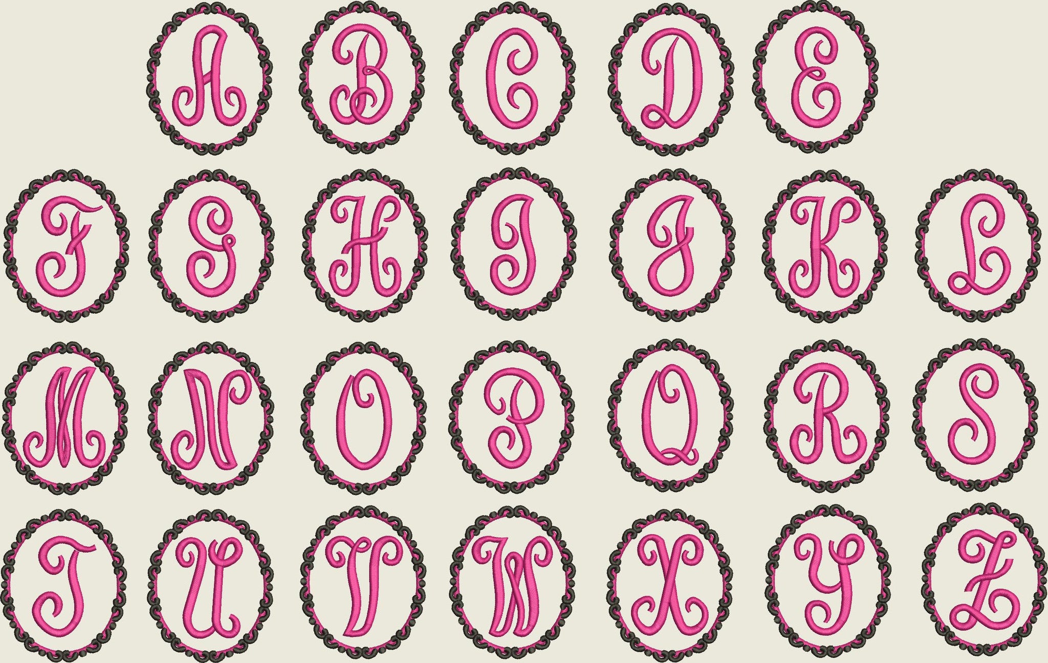 Monogram Applique Set 1 A Stitch in Time Embroidery Designs
