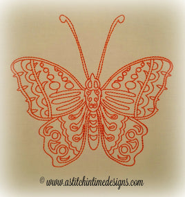 Redwork Butterfly 2