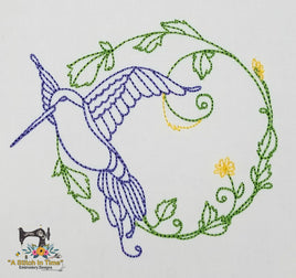 Redwork Hummingbird Set of 6 Designs (4x4 hoops)