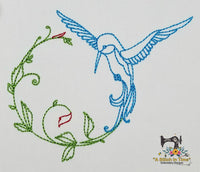 Redwork Hummingbird Set of 6 Designs (4x4 hoops)