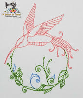 Redwork Hummingbird Set of 6 Designs (4x4 hoops)