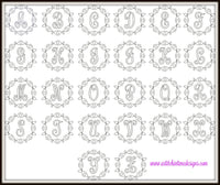 Scroll Monogram Coloring Set